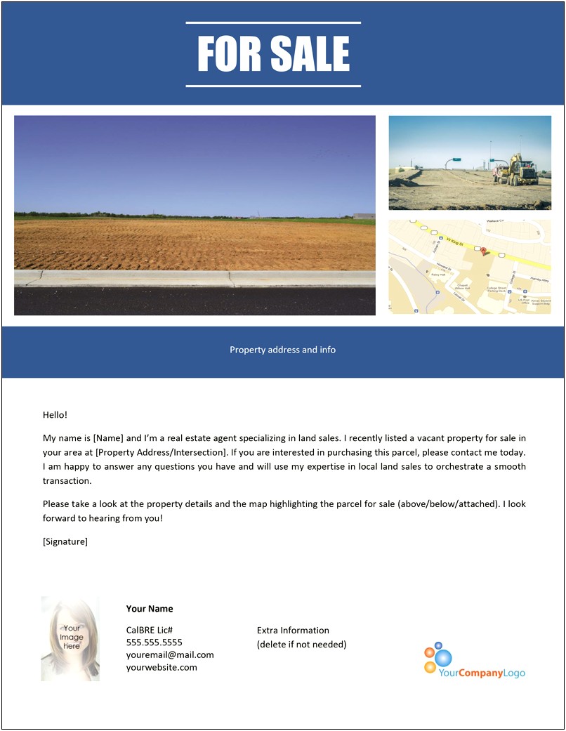 Free Vacant Land Farming Letter Templates