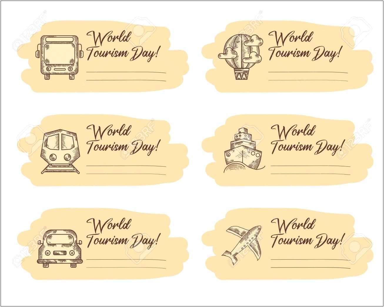 Free Vintage World And Planes Template