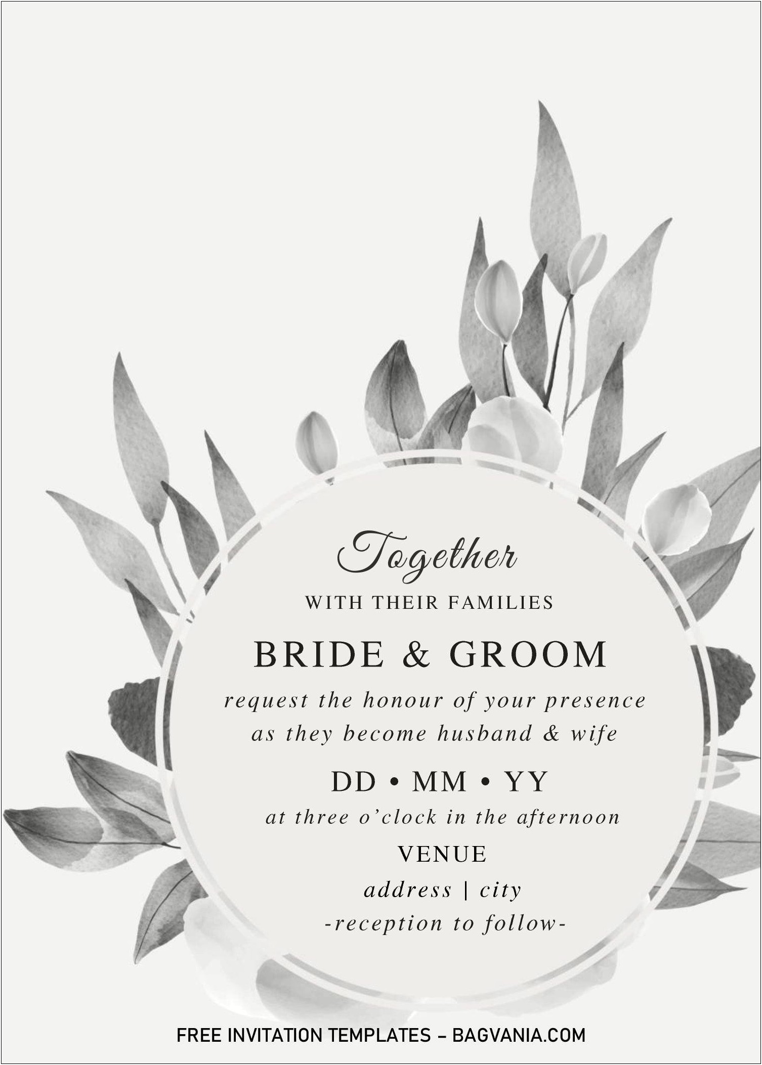 Free Wedding Invitation Templates Ms Word