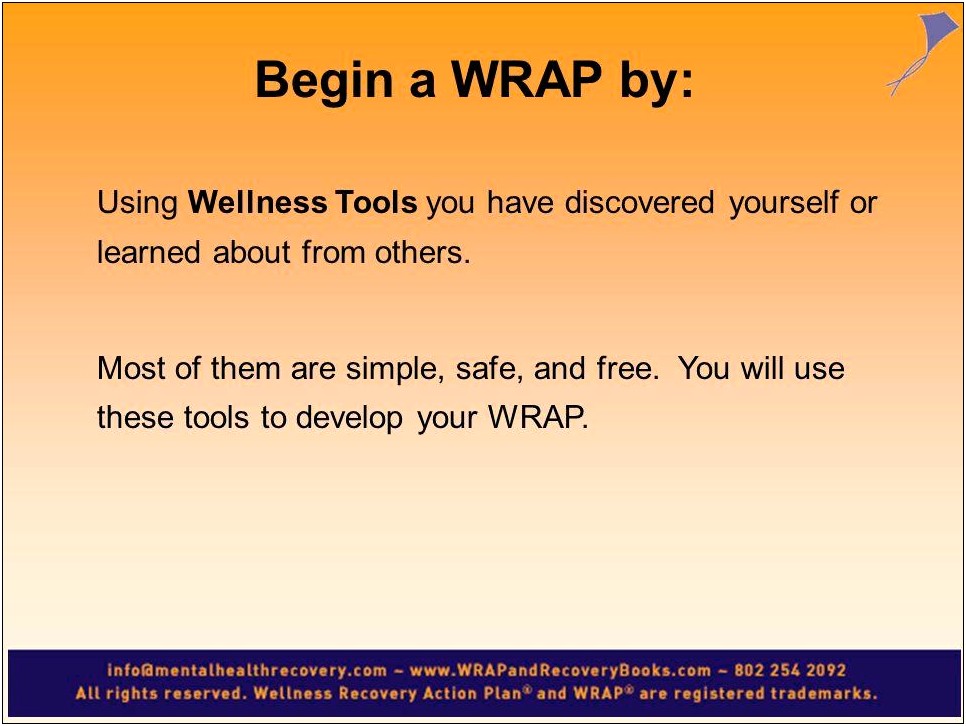 Free Wellness Recovery Action Plan Template