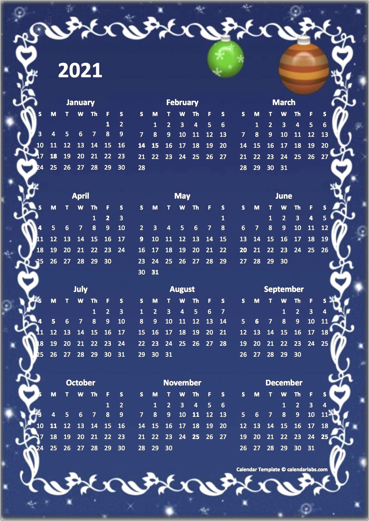 Free Word December 2018 Calendar Template