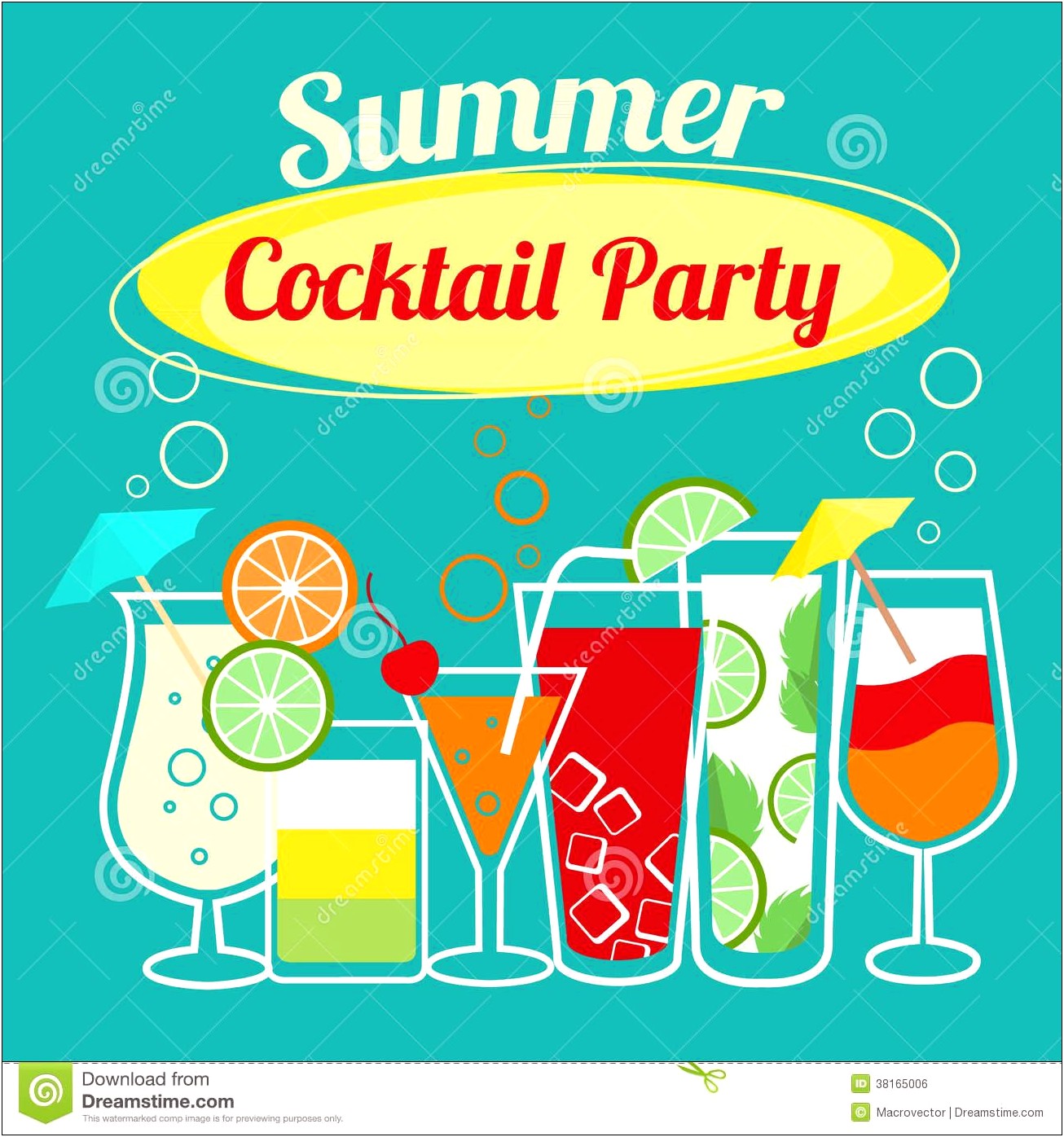 Free Word Template Cocktail Party Flyer