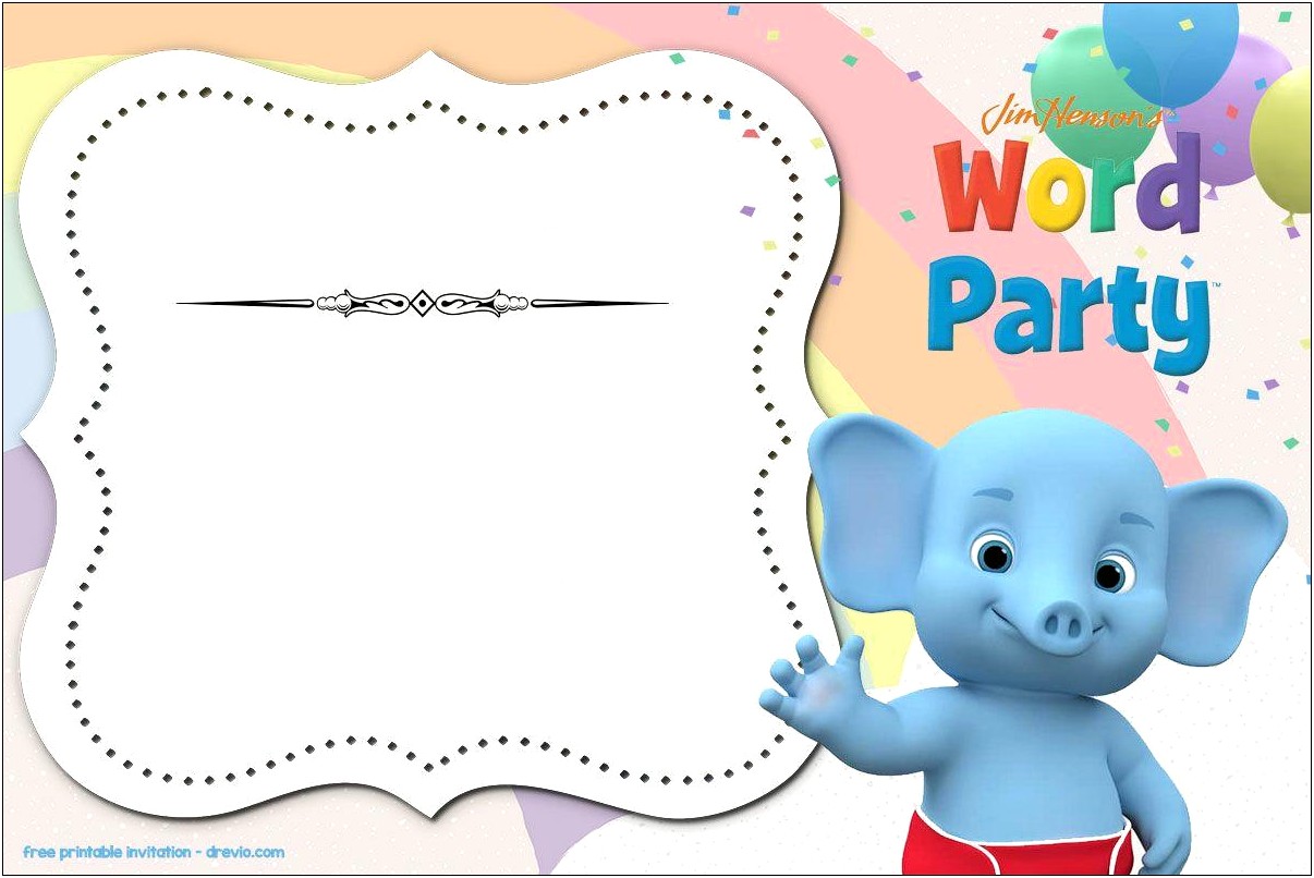 Free Word Templates For Party Invitations