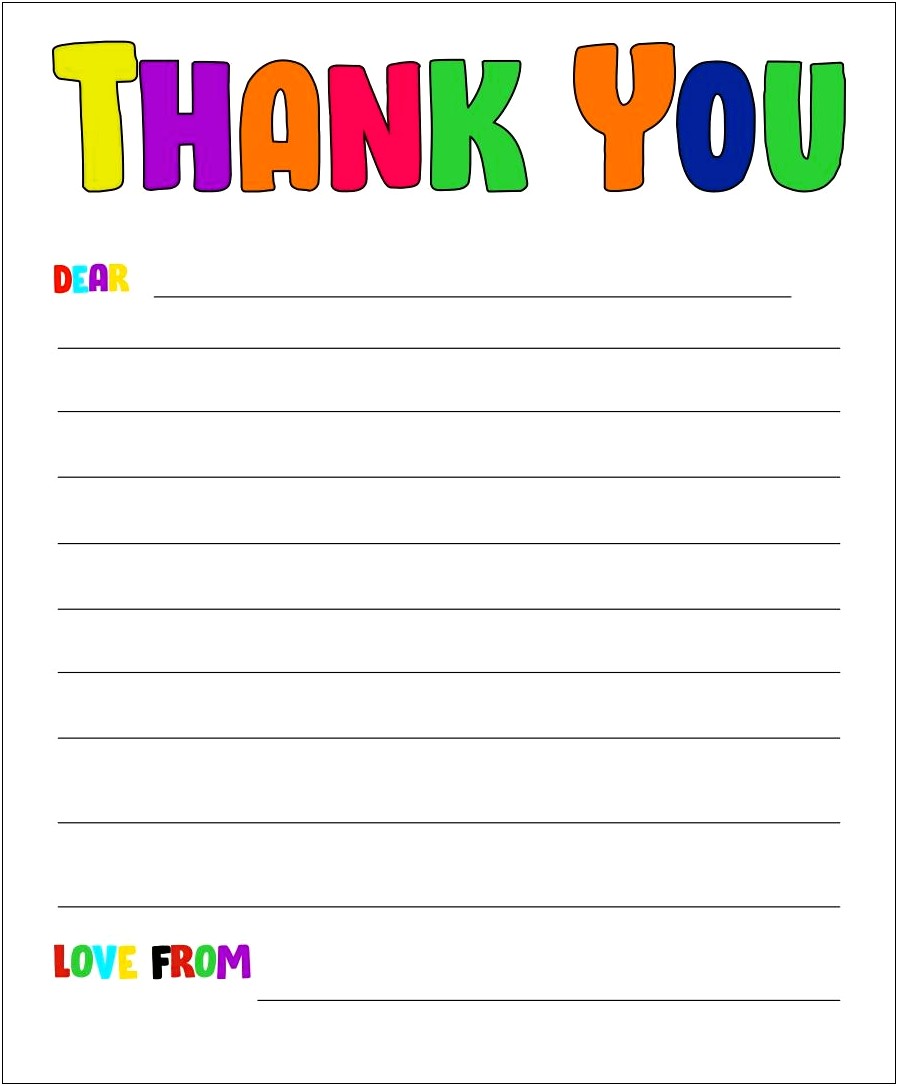 Friendly Letter Printable Template Elementary Students