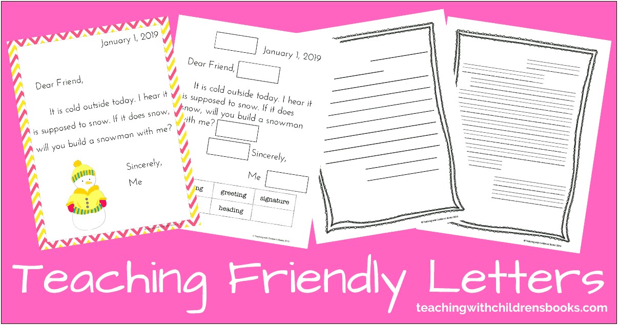 Friendly Letter Template 2nd Grade Pdf