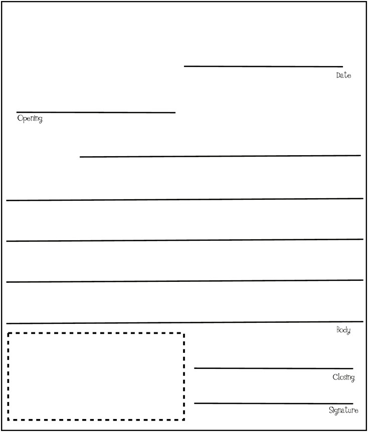 Friendly Letter Template For Elementary Students Printable