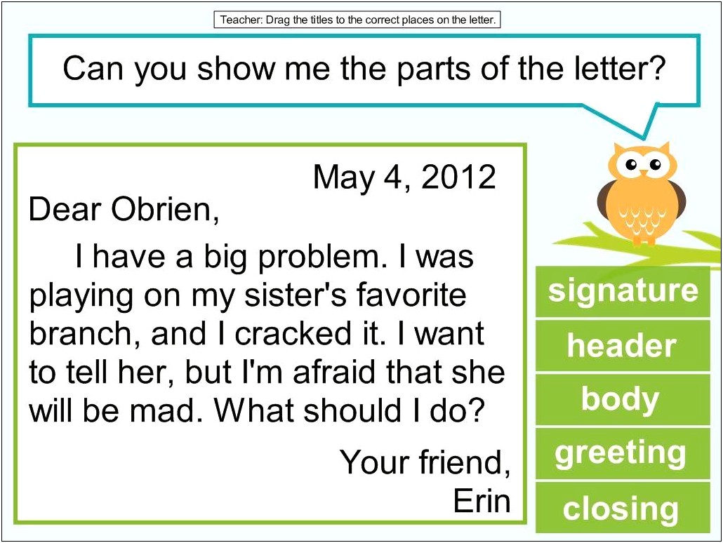 Friendly Letter Writing Template For 2nd Grade