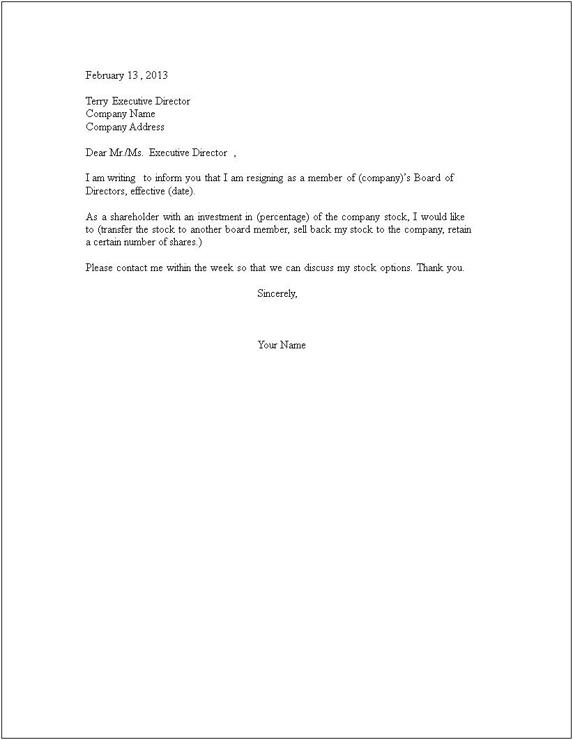 From Company To Corporation Notice Letter Template