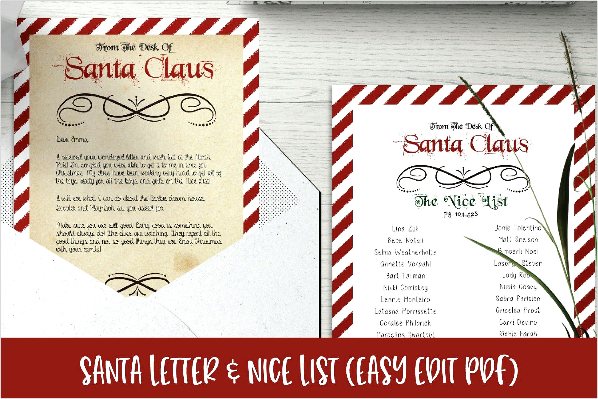 From The Desk Of Santa Letter Template
