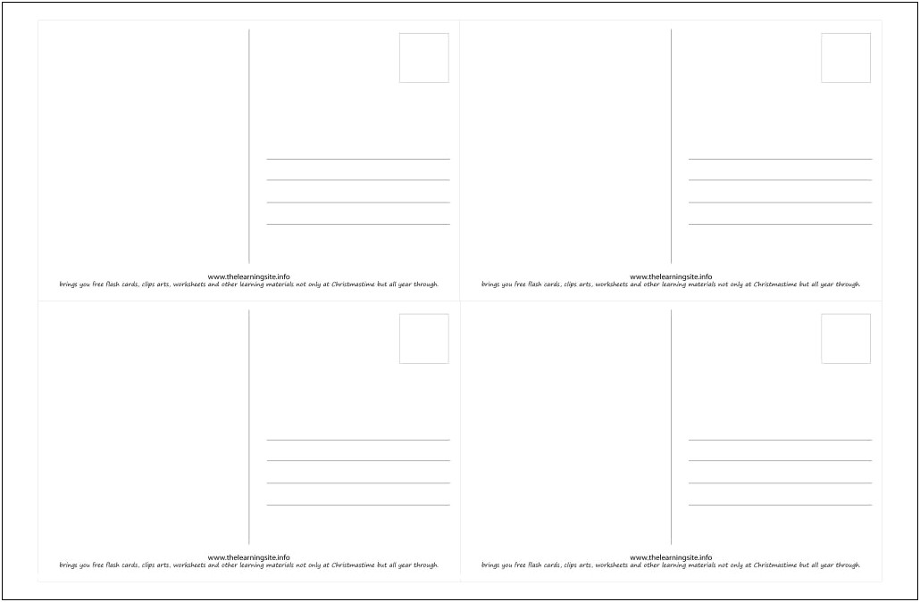 Front And Back Flash Card Template