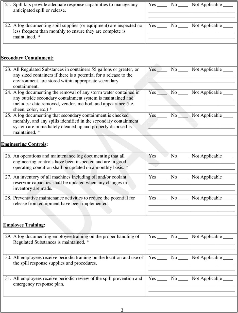 Fuel Spill Response Plan Template California