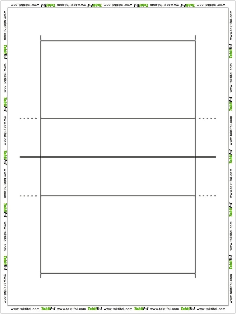 Full Volleyball Court Template For Word