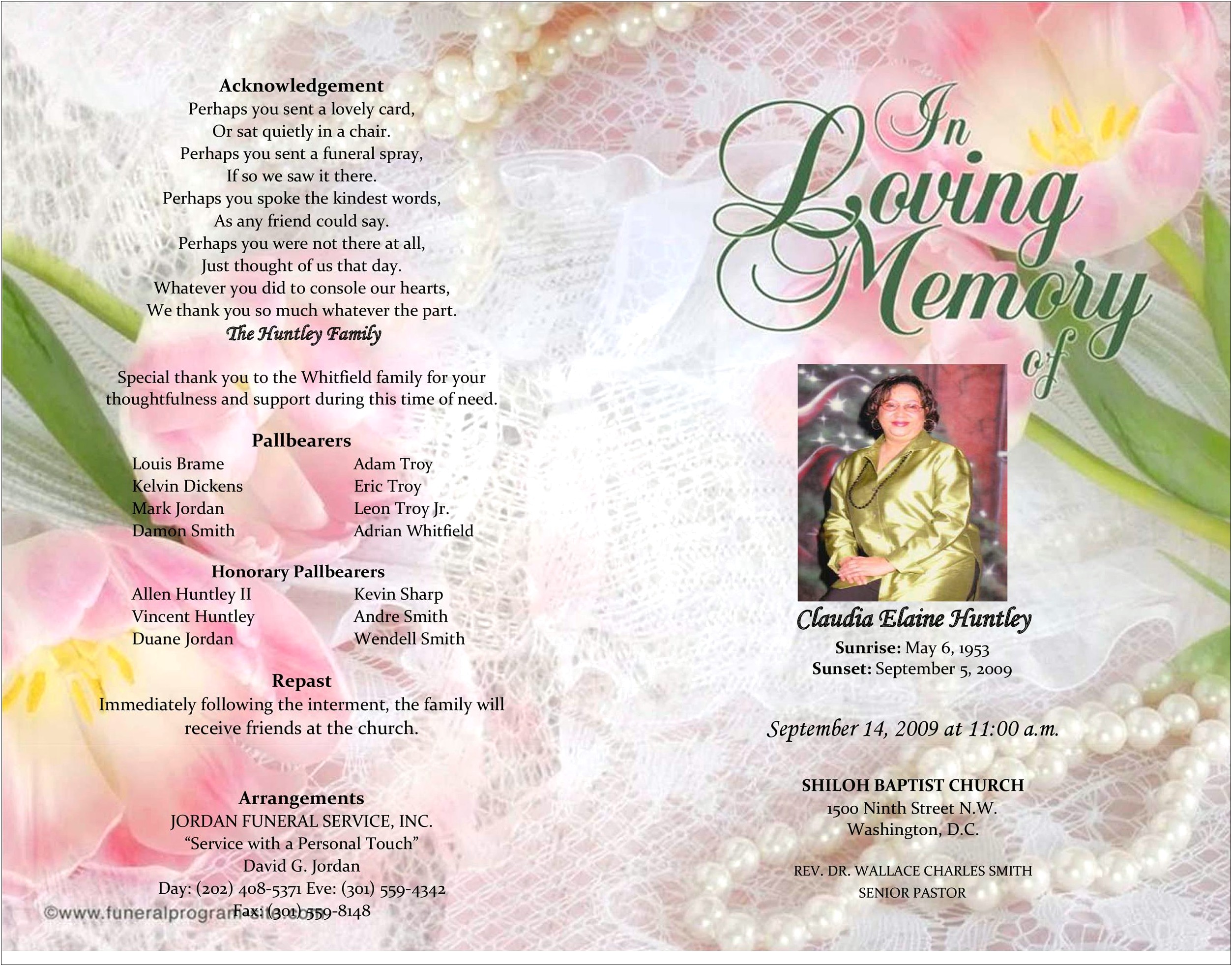 Funeral Memorial Card Templates For Word