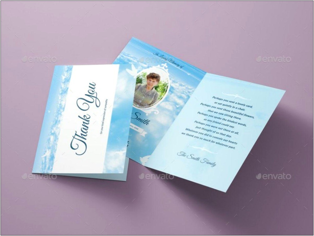 Funeral Thank You Cards Word Template