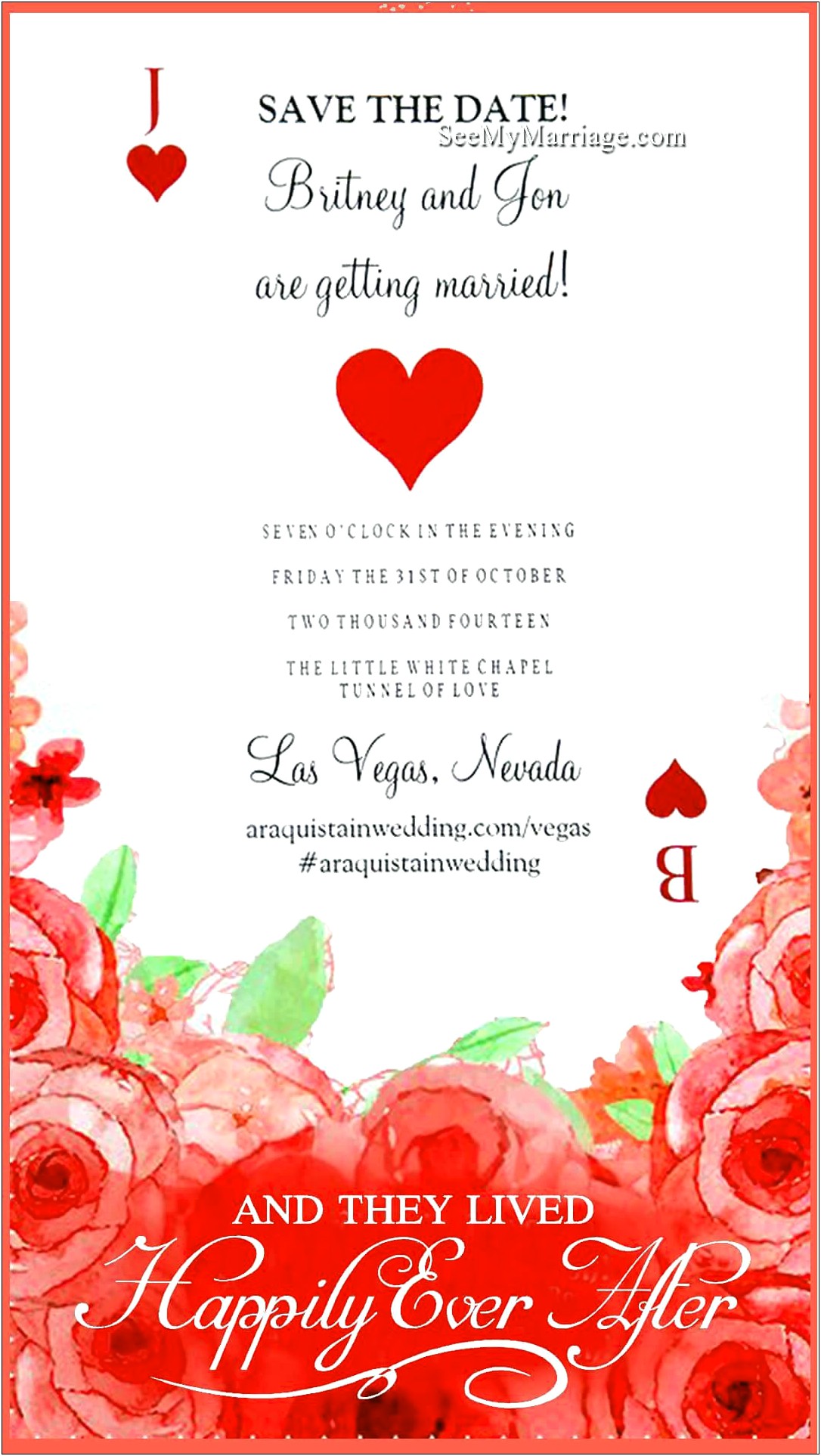 Funny Las Vegas Wedding Invitation Wording