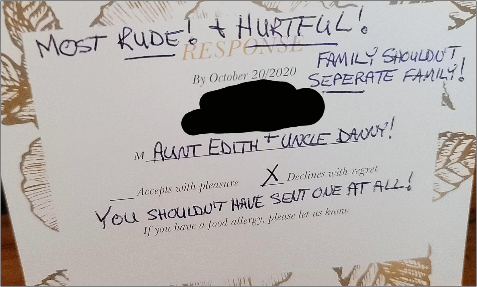 Funny Ways To Decline A Wedding Invitation