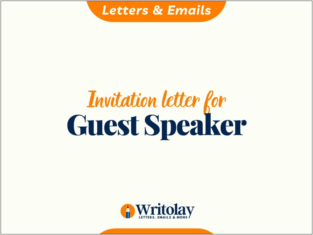 Generic Invitation Template Letter For Speakers