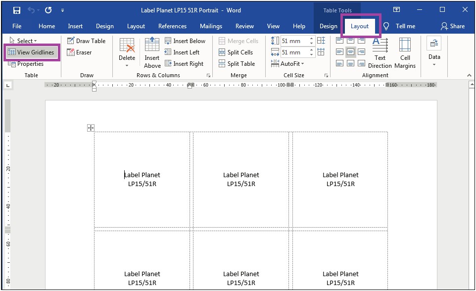Get Lines On Label Template In Word