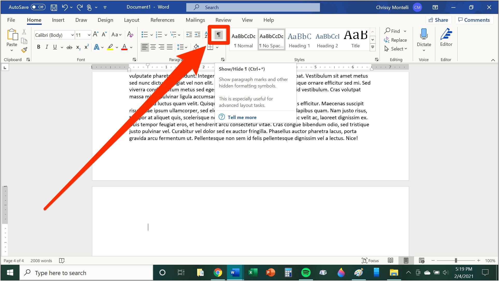 Get Rid Of Extra Pages In Word Template