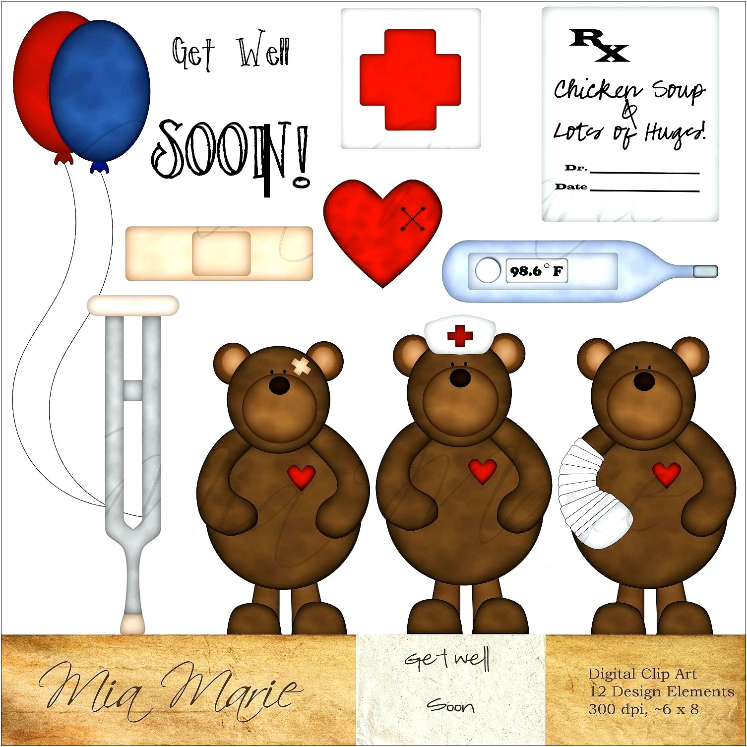 Get Well Soon Card Template For Kids