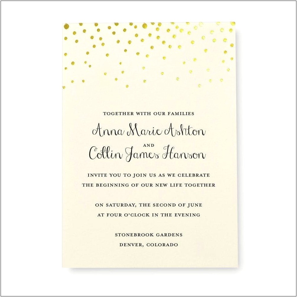 Gold Damask Printable Wedding Invitations Kit 30ct