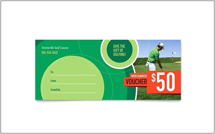 Golf Gift Certificate Templates For Word