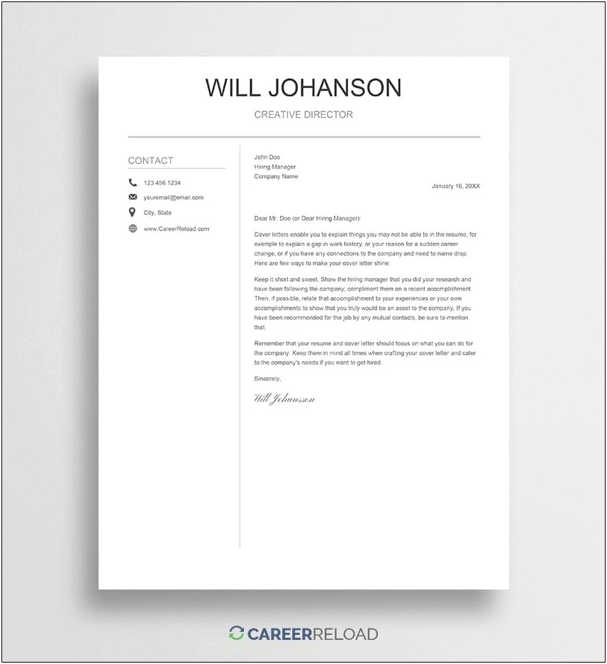 Google Doc Promotional Cover Letter Templates