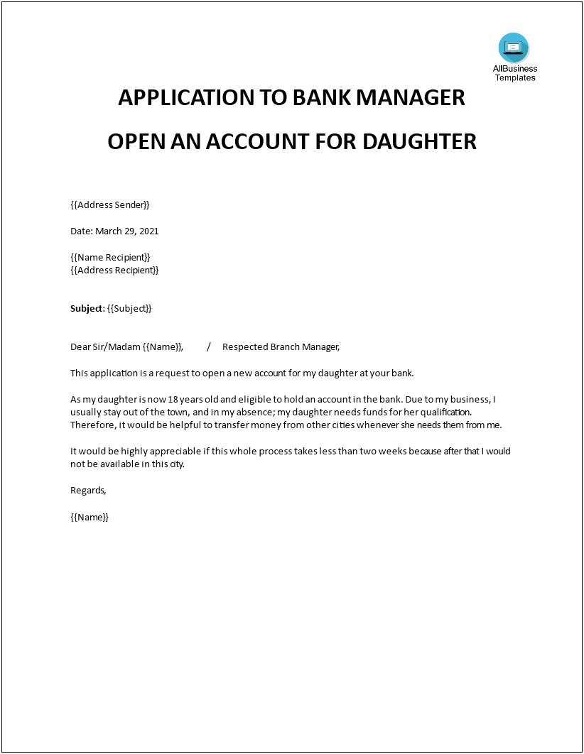 Google Doc Template For Letter To Bank