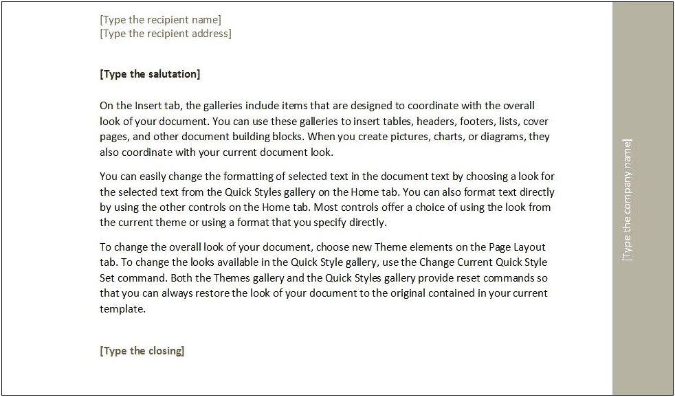 Google Docs Business Formal Letter Template