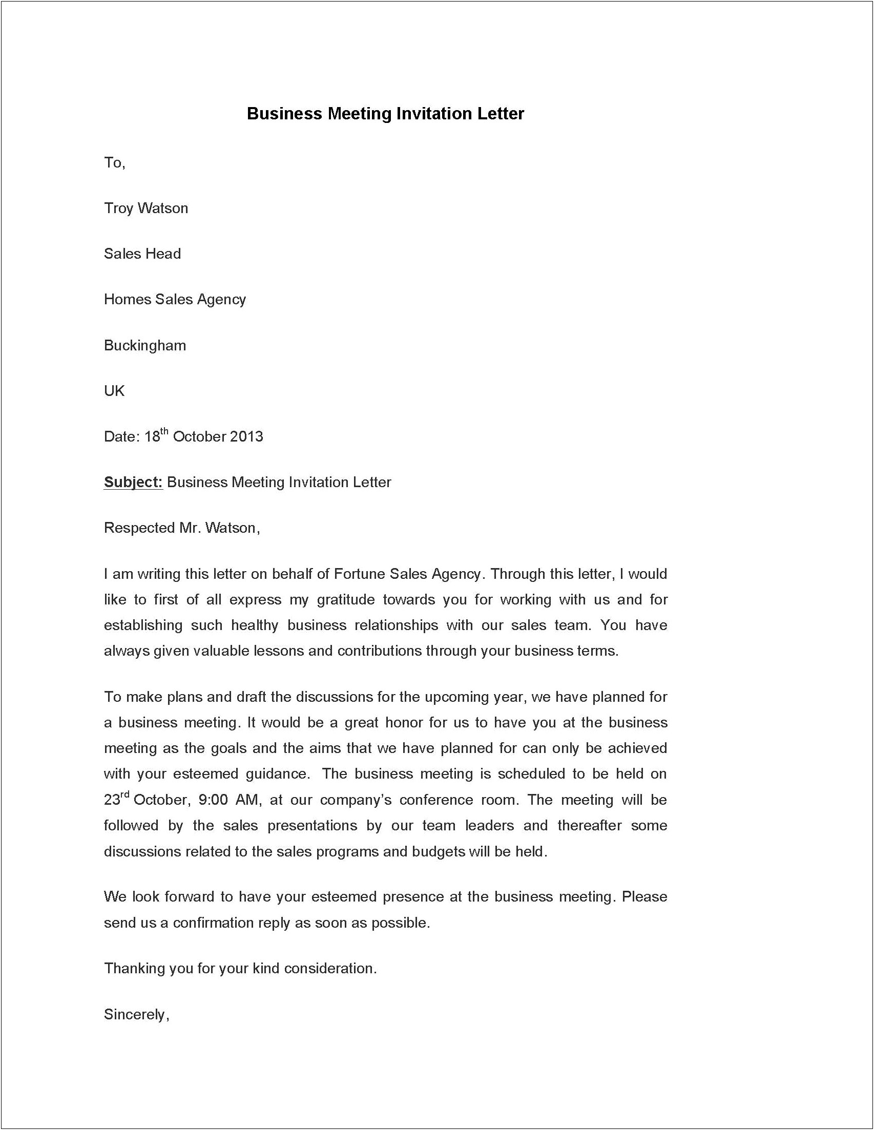 Google Docs Formal Business Letter Template