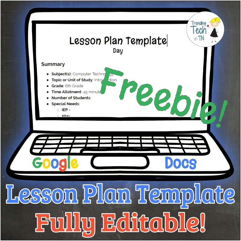 Google Docs Lesson Plan Template Free