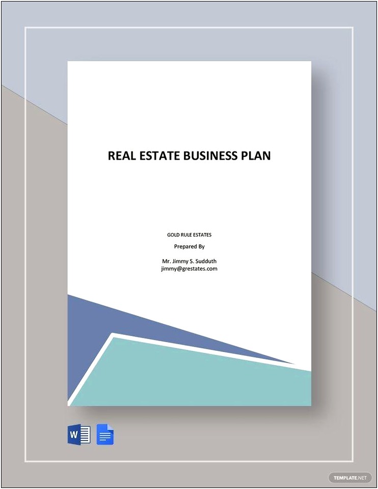 Google Docs Real Estate Business Plan Templates