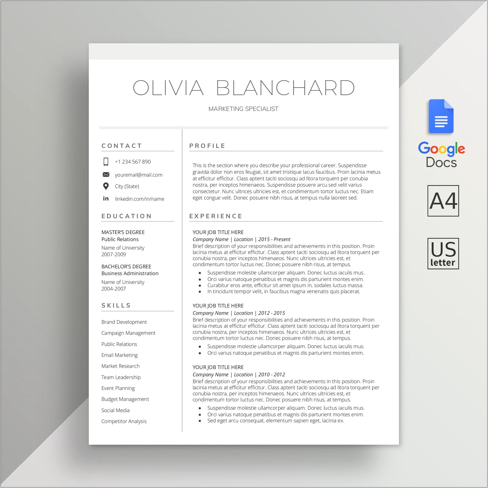 Google Docs Templates Cover Letter Admin