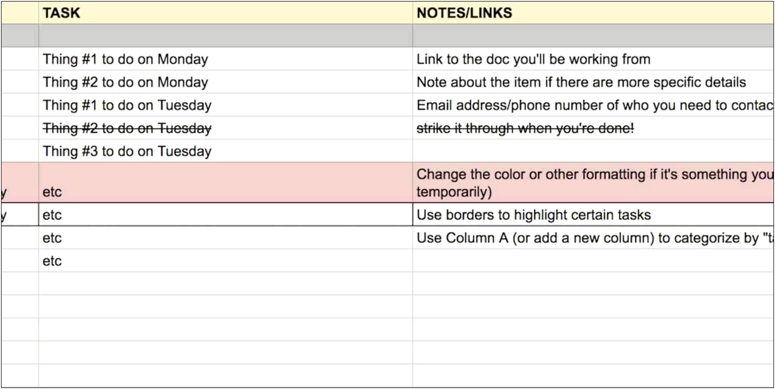 Google Spreadsheet Template For Party Planning