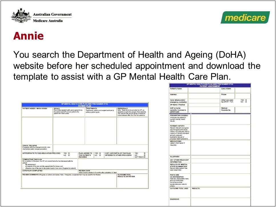 Gp Mental Health Care Plan 2710 Template