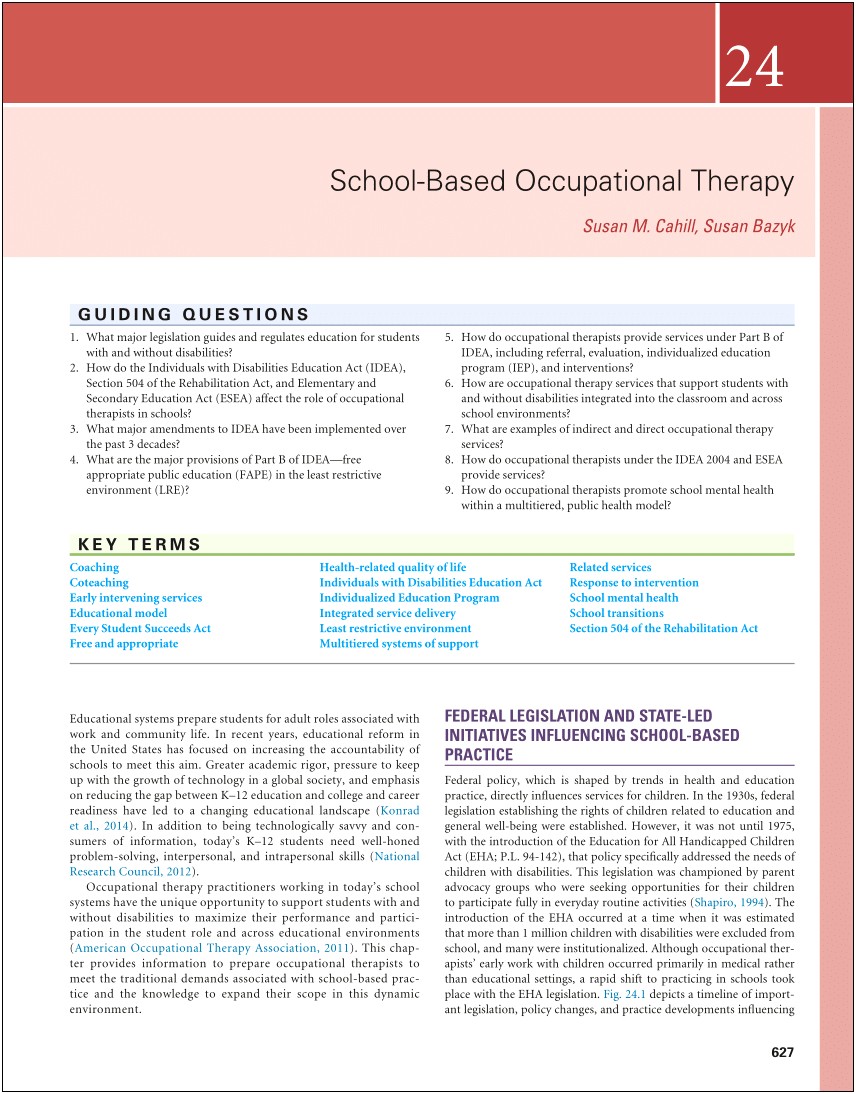 Grad School Occupational Therapy Letter Of Recommendation Template