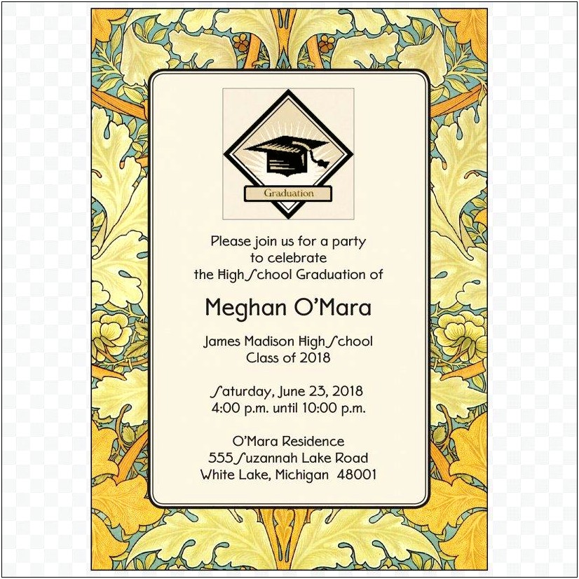 Graduating Ceremony Invitation Templates Free Download