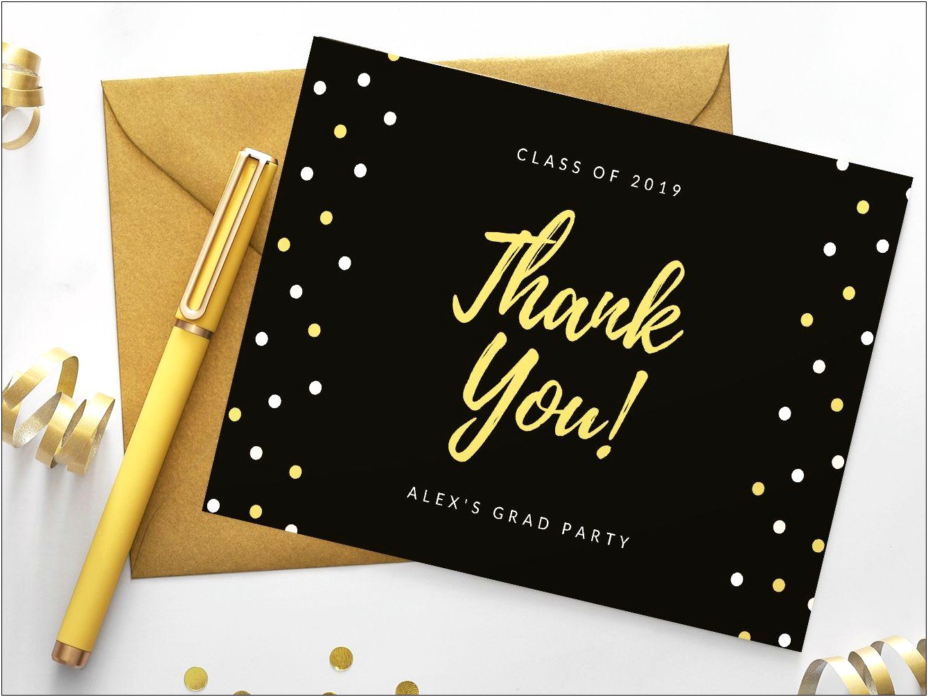 Graduation Thank You Letter With Photos Template