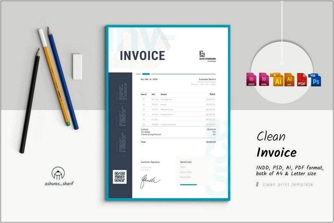 Graphic Design Invoice Template Word Free