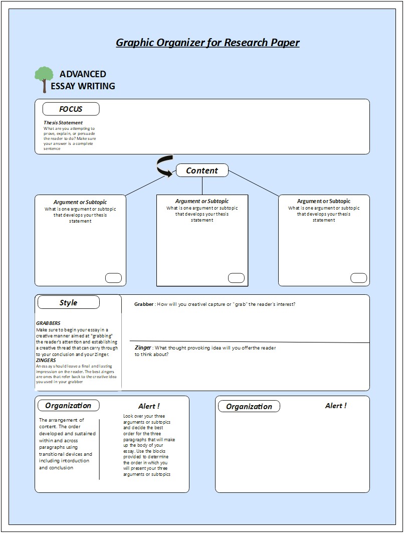 Graphic Organizer Template For Argumentative Essay Pdf Download