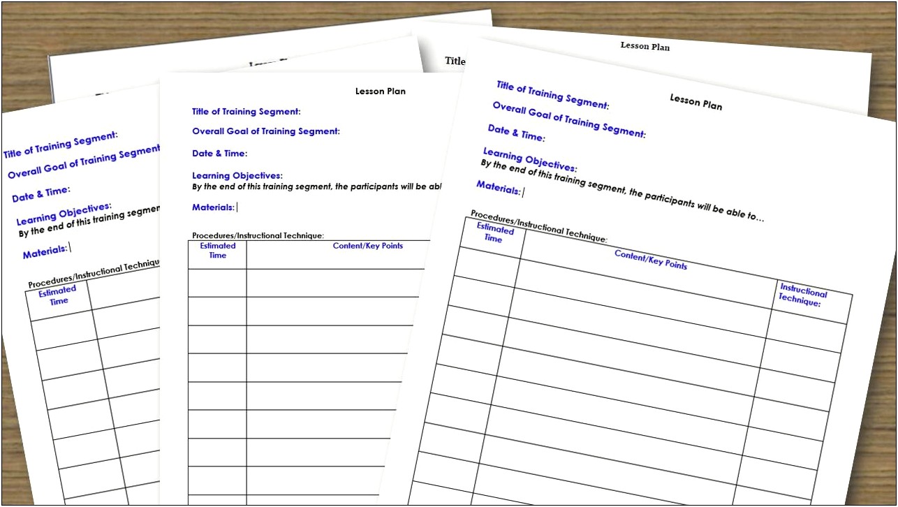 Great Early Childhood Lesson Plan Template