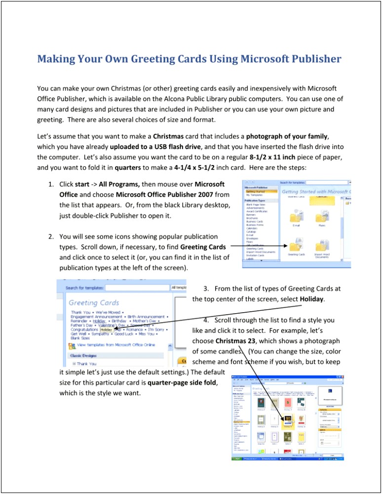 Greeting Card Template For Word 2007