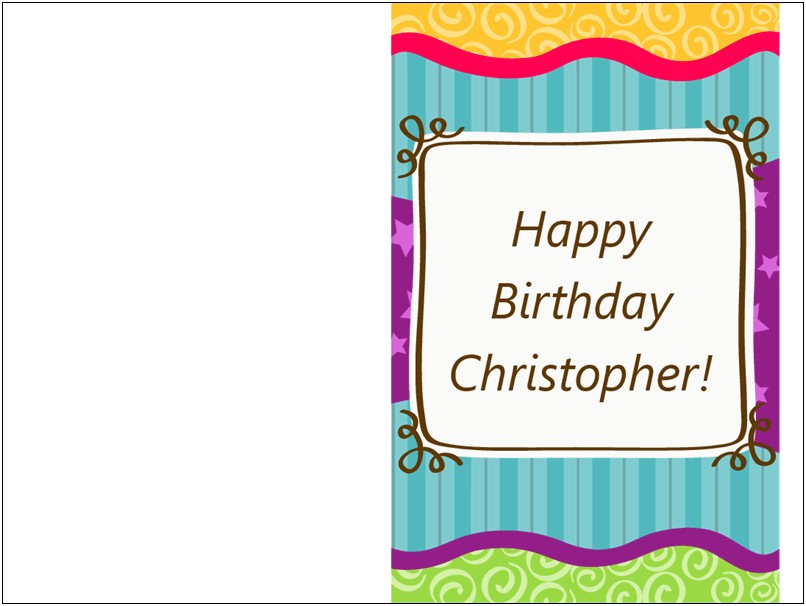 Greeting Card Template Microsoft Word 2003