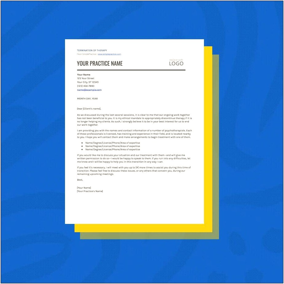 Group Health Insurance Termination Letter Template