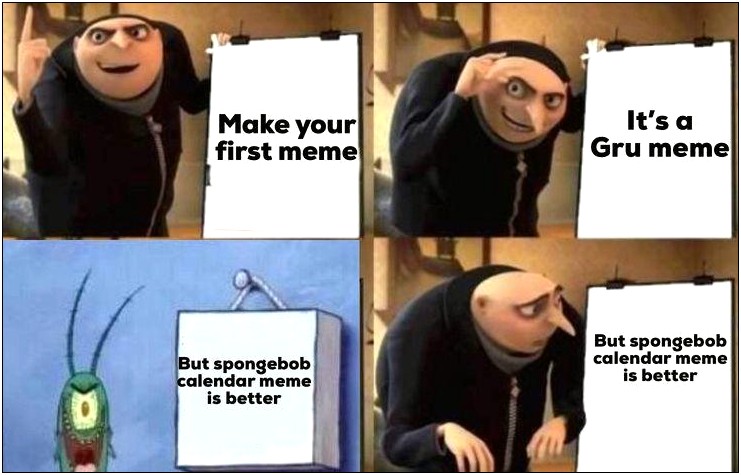 Gru Has A Plan Meme Template