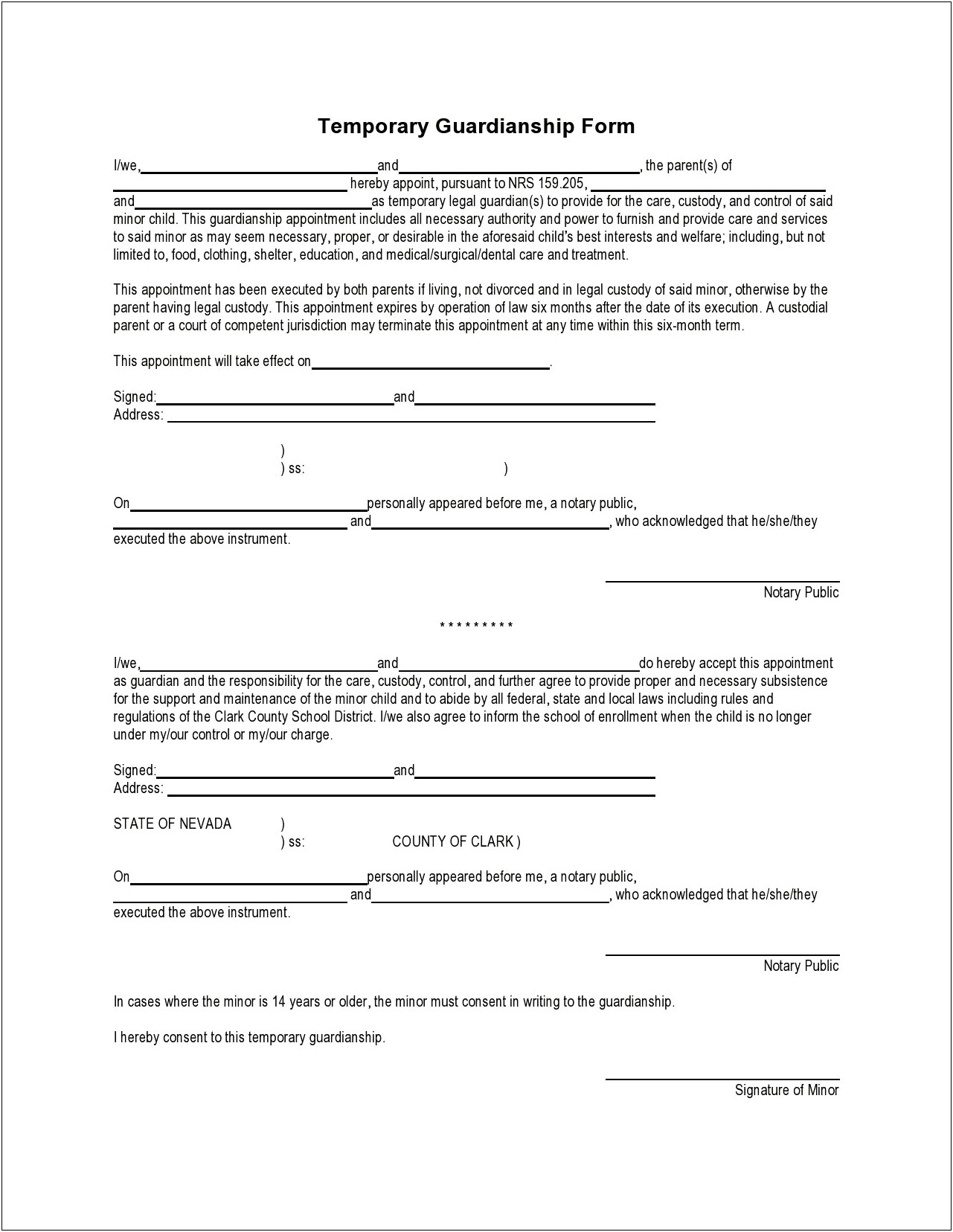 Guardianship Letter In Case Of Death Template Florida