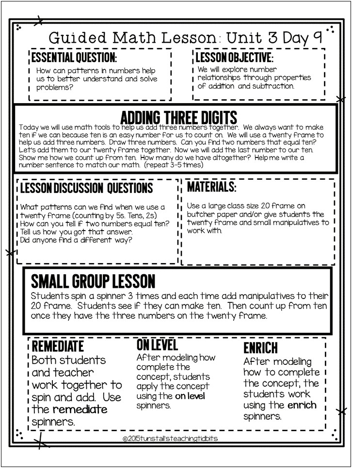 Guided Reading Lesson Plan Template 3rd Grade