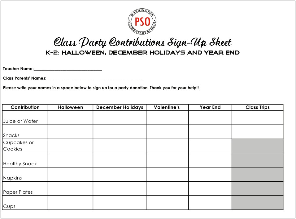 Halloween Classroom Party Letter To Parents Template