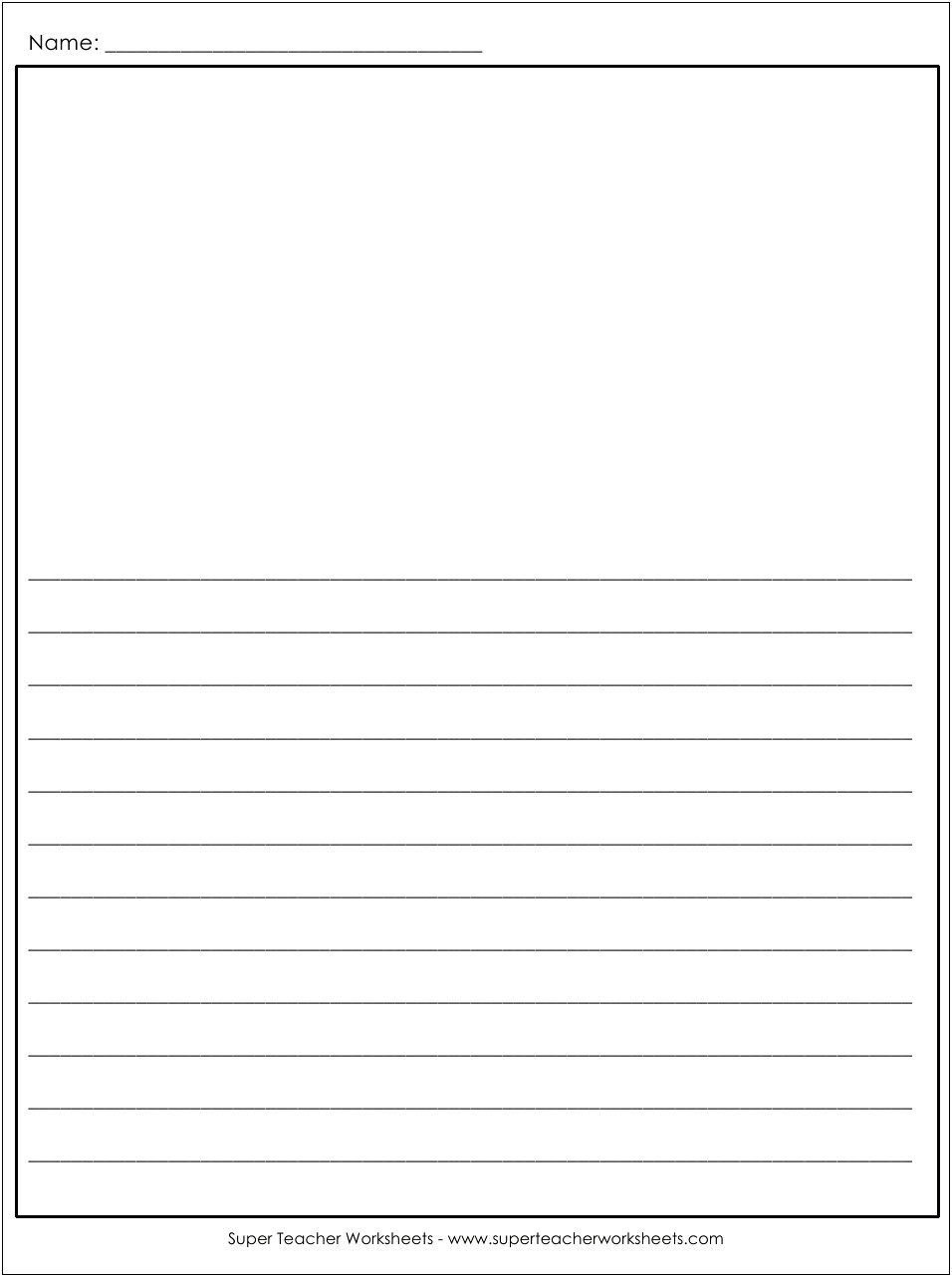 Handwriting Pratice Lined Paper Template Word