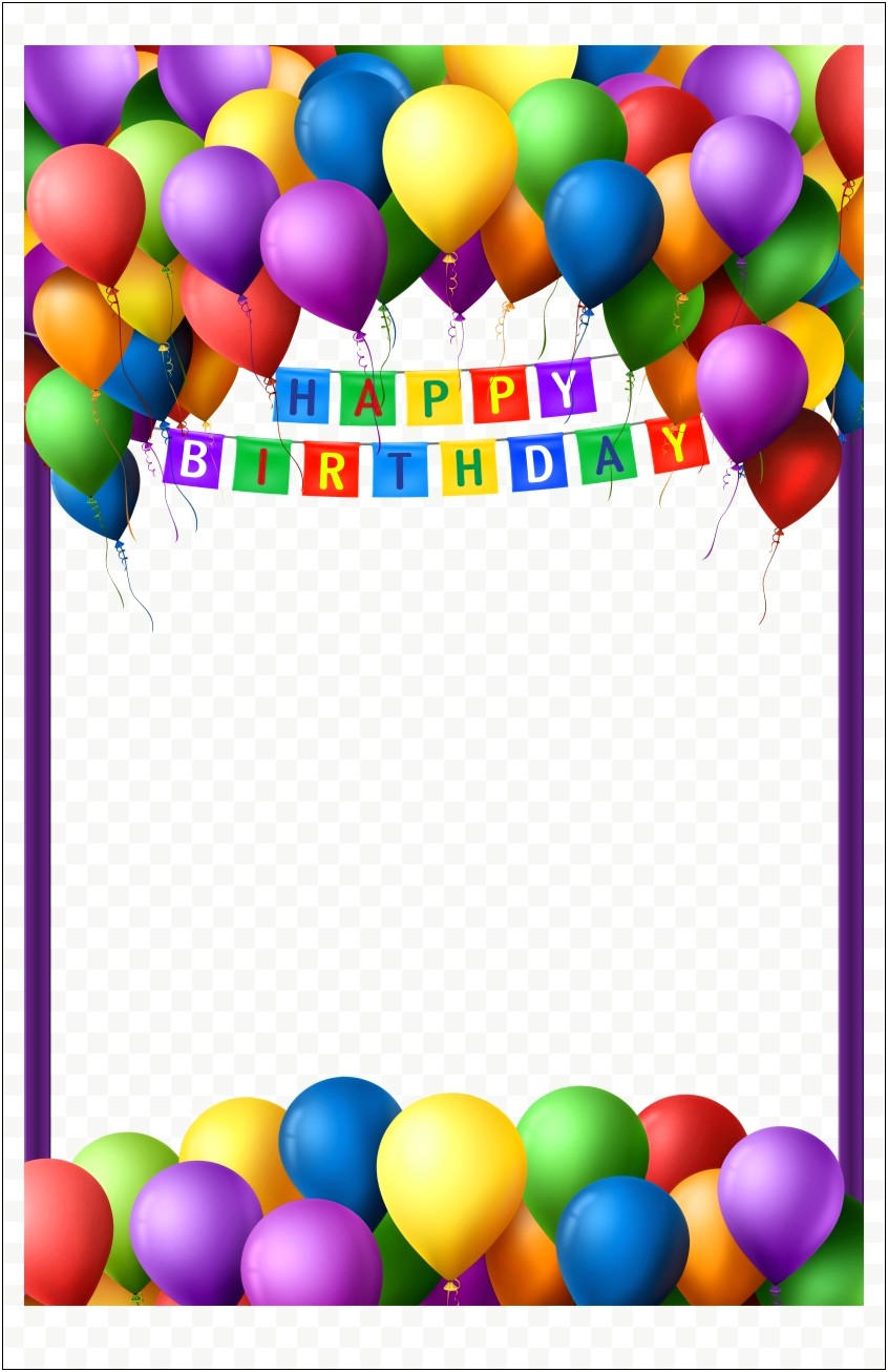 Happy Birthday Frame Template Free Download